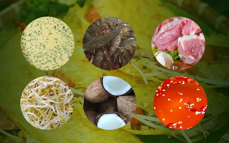 Chuẩn bị nguyên liệu làm bánh xèo miền Bắc