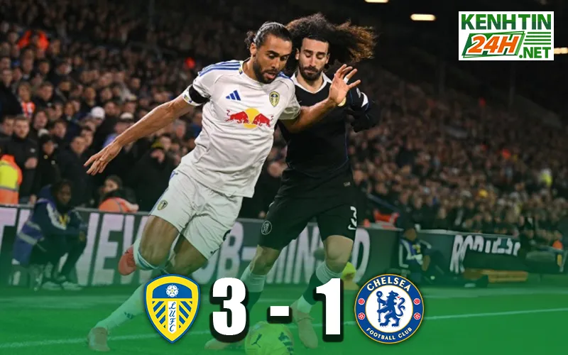 Chelsea thua sốc Leeds United