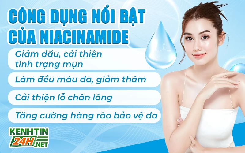 Công dụng nổi bật của Niacinamide
