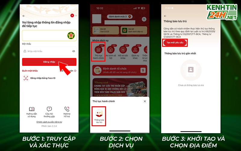 Hướng dẫn đăng ký cư trú trên Vneid