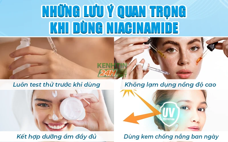 Lưu ý khi dùng Niacinamide