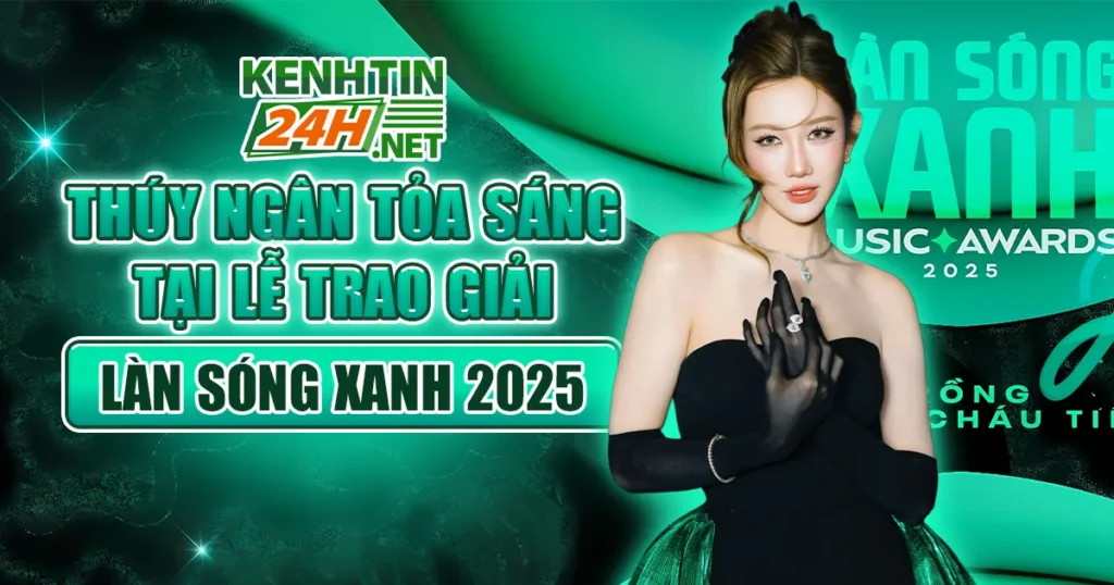 Thúy Ngân Tỏa Sáng Tại Lễ Trao Giải Làn Sóng Xanh 2025