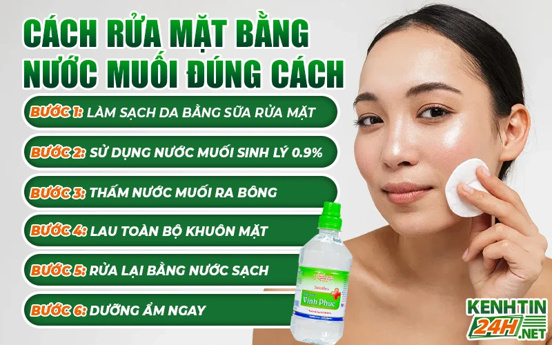 Cách rửa bằng bằng nước muối