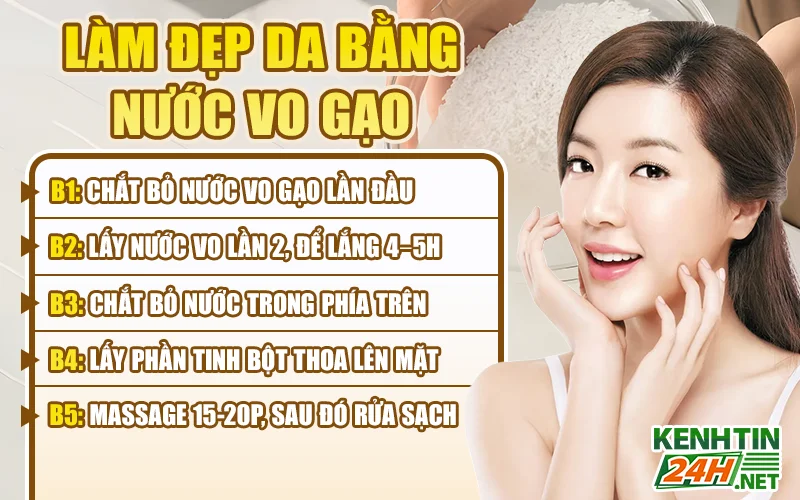 Cách làm đẹp da với nước vo gạo