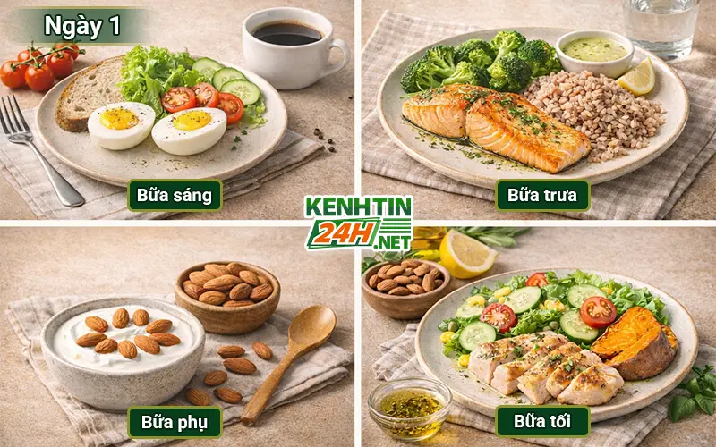 Thực đơn ngày 1 cho người gầy nhưng bụng dưới to