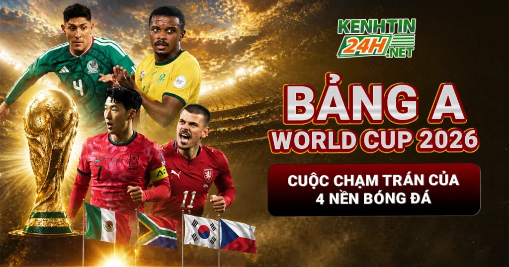 Bảng A World Cup 2026 – Cuộc chạm trán của 4 nền bóng đá