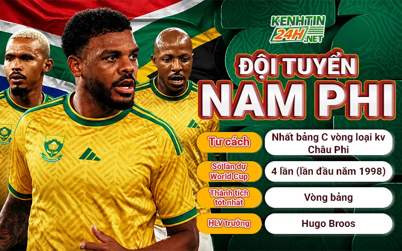 Đội tuyển Nam Phi – Ẩn số thú vị của bảng A