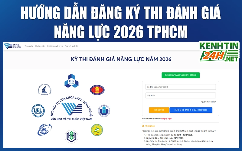 Hướng dẫn đăng ký thi đánh giá năng lực 2026 TPHCM 