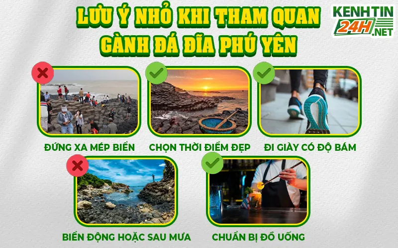 Lưu ý nhỏ khi tham quan Gành Đá Đĩa Phú Yên 
