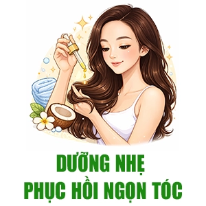 Dưỡng nhẹ - phục hồi ngọn tóc khô xơ