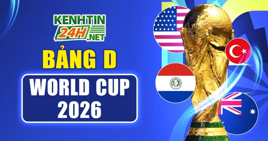 Bảng D World Cup 2026 – Nơi không có “ông lớn” nhưng tràn đầy sự bất ngờ