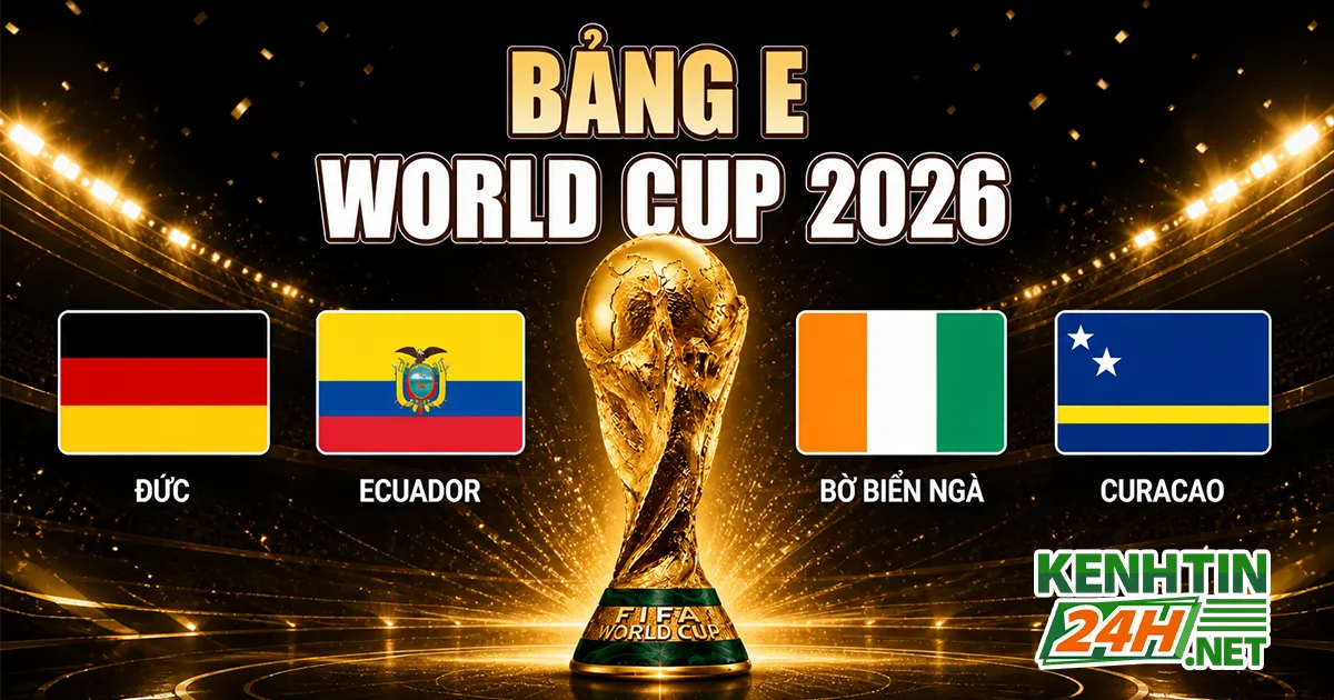 Bảng E World Cup 2026 – Nơi lịch sử, hiện tại và giấc mơ giao nhau