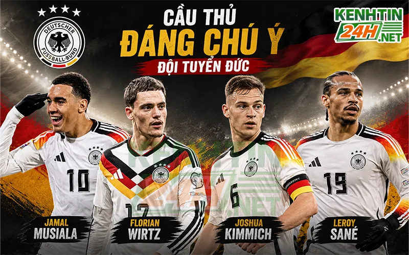 Các cầu thủ nổi bật trong đội hình Đức