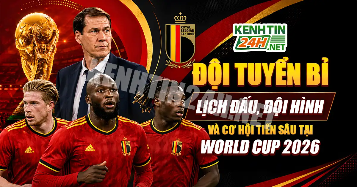 Đội tuyển Bỉ – Lịch đấu, đội hình và cơ hội tiến sâu tại World Cup 2026