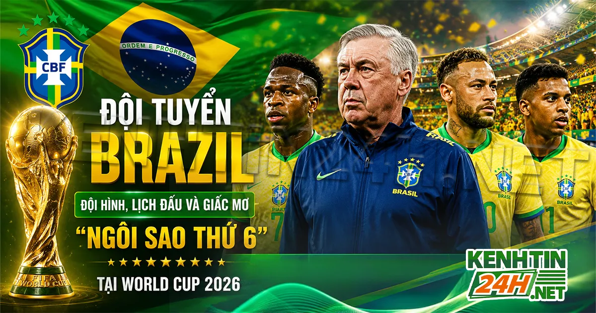 Đội tuyển Brazil – Đội hình, lịch đấu và giấc mơ “ngôi sao thứ 6” tại World Cup 2026