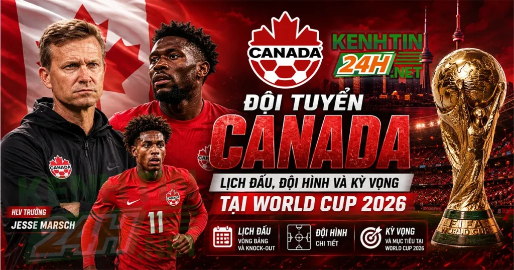 Đội tuyển Canada – Lịch đấu, đội hình và kỳ vọng tại World Cup 2026