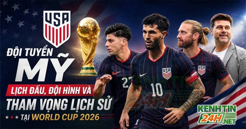Đội tuyển Mỹ – Lịch đấu, đội hình, sức mạnh và tham vọng lịch sử tại World Cup 2026