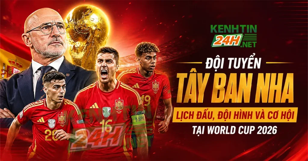 Đội tuyển Tây Ban Nha – Lịch đấu, đội hình và cơ hội của La Roja tại World Cup 2026