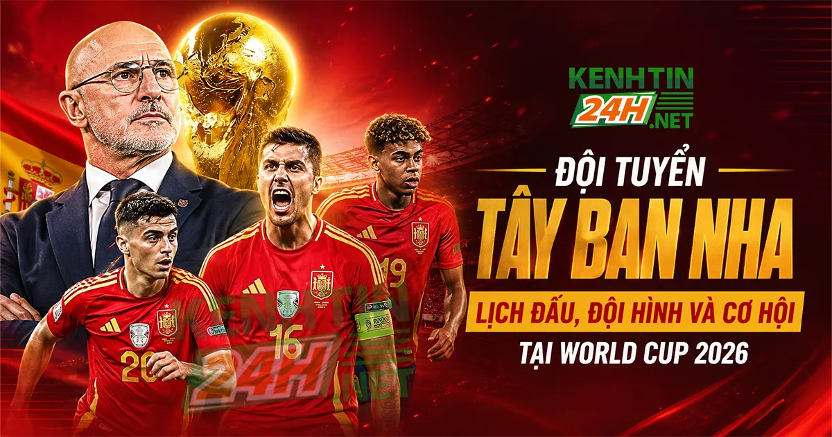 Đội tuyển Tây Ban Nha – Lịch đấu, đội hình và cơ hội của La Roja tại World Cup 2026