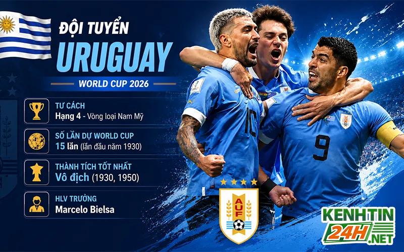 Đội tuyển Uruguay – Di sản của nhà cựu vô địch thế giới