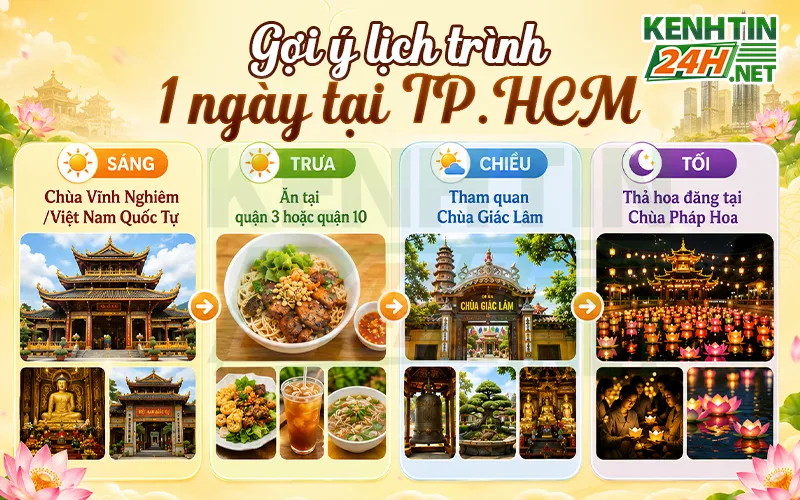 Gợi ý lịch trình 1 ngày tại TP.HCM