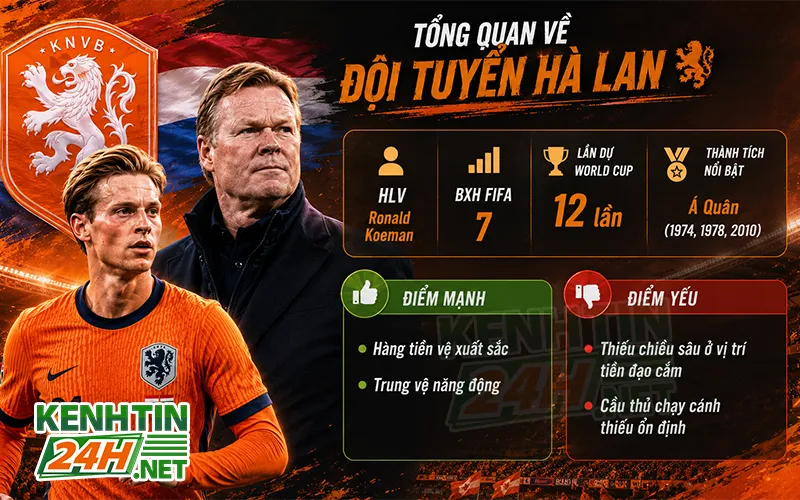 Tổng quan về đội tuyển Hà Lan trước thềm World Cup 2026