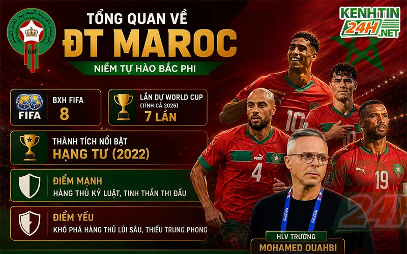 Tổng quan về đội tuyển Maroc trước thềm World Cup 2026
