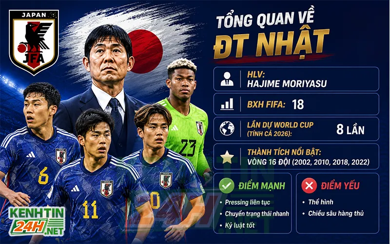 Tổng quan về đội tuyển Nhật Bản trước thềm World Cup 2026