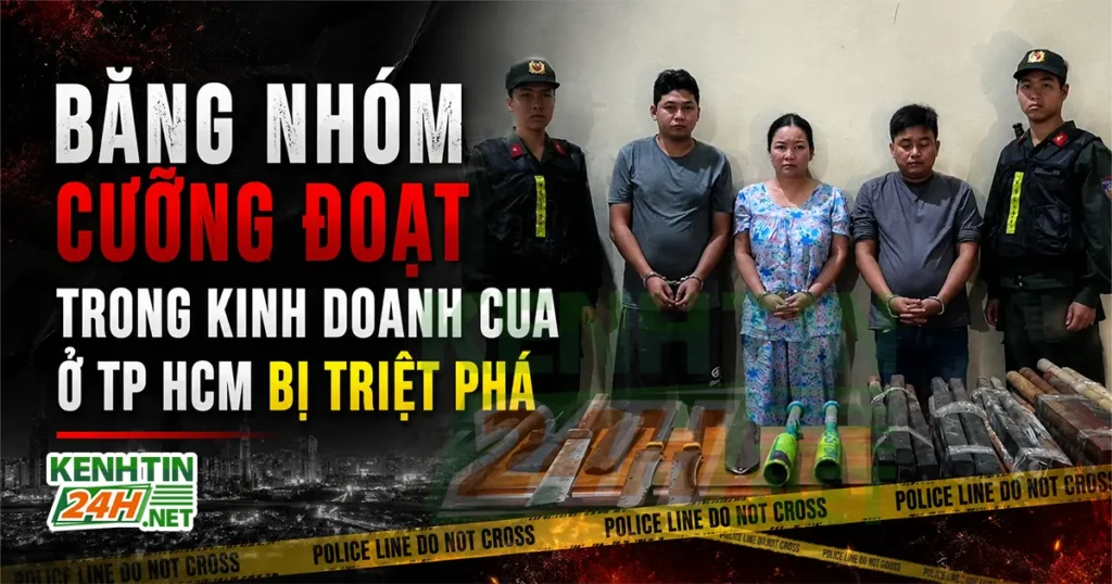 Băng nhóm cưỡng đoạt tài sản trong kinh doanh cua ở TP HCM
