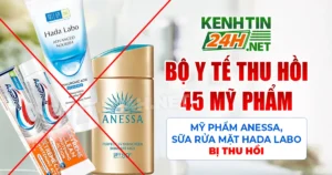 Bộ Y Tế Thu Hồi 45 Mỹ Phẩm