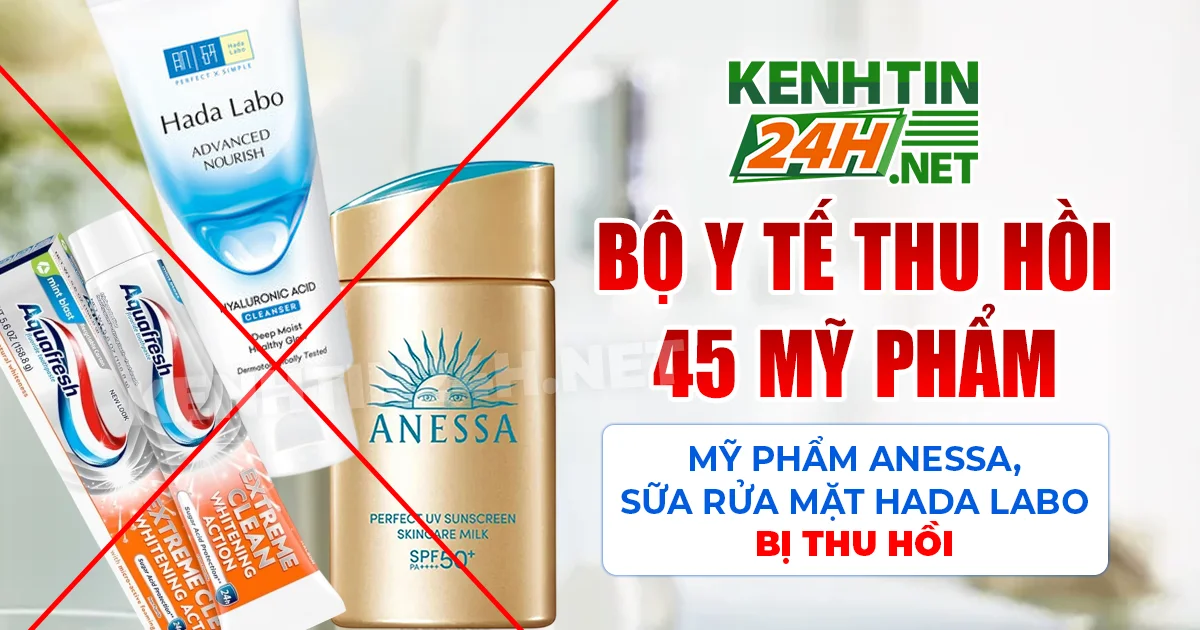 Bộ Y Tế Thu Hồi 45 Mỹ Phẩm