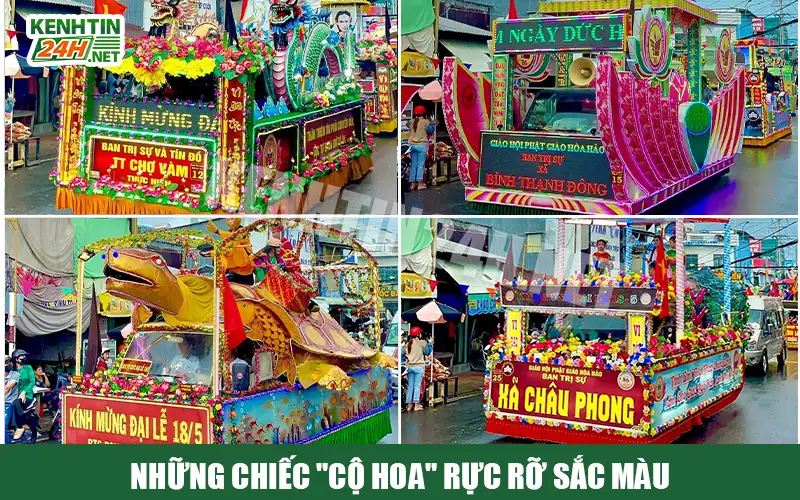 Những Chiếc "Cộ Hoa" Rực Rỡ Sắc Màu Đêm Lễ Hội