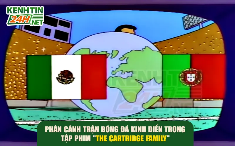 Phân cảnh trận bóng đá kinh điển trong tập phim "The Cartridge Family"v