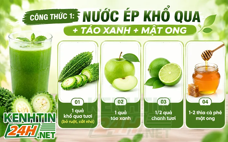Cách Làm Nước Ép Khổ Qua Mix Trái Cây Thơm Ngon CT1