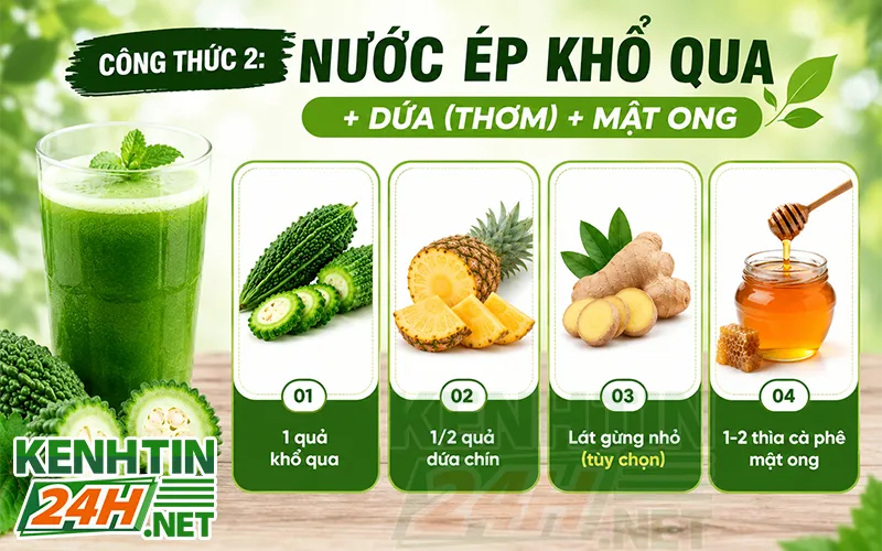 Cách Làm Nước Ép Khổ Qua Mix Trái Cây Thơm Ngon CT2