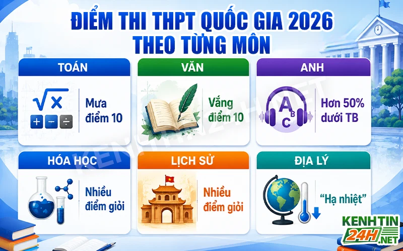 Chi Tiết Phổ Điểm Thi Thpt Quốc Gia 2026 Theo Từng Môn Học Cốt Lõi