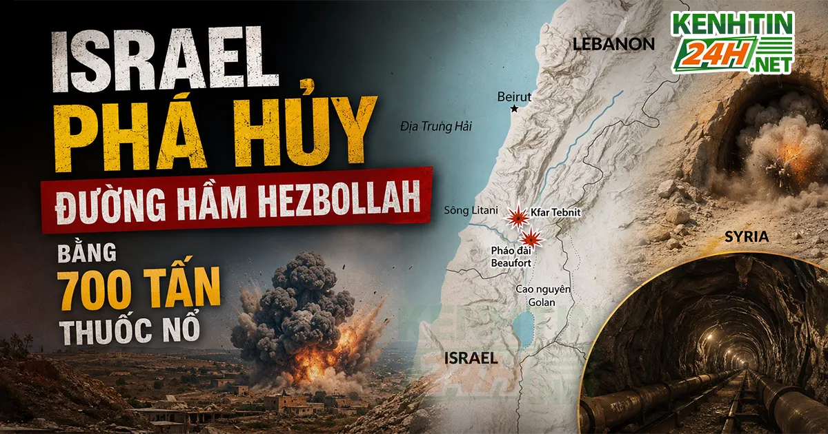 Israel Phá Hủy Đường Hầm Hezbollah Bằng 700 Tấn Thuốc Nổ