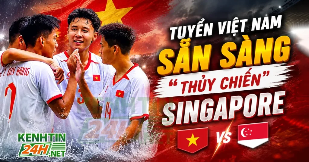 Tuyển Việt Nam Sẵn Sàng "Thủy Chiến" Singapore