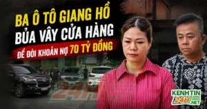 Ba ô tô giang hồ bủa vây cửa hàng để đòi khoản nợ 70 tỷ đồng