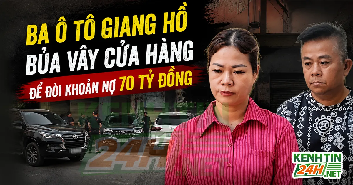 Ba ô tô giang hồ bủa vây cửa hàng để đòi khoản nợ 70 tỷ đồng